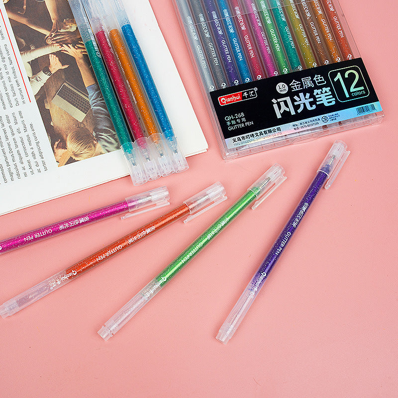 Wholesale Colorful Glitter Color Changing Gel Marker Highlighter Pen