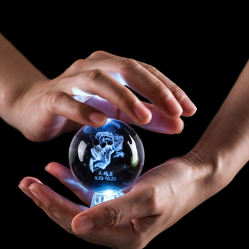 Wholesale Interior Carved Crystal Glass Handicraft Ornaments