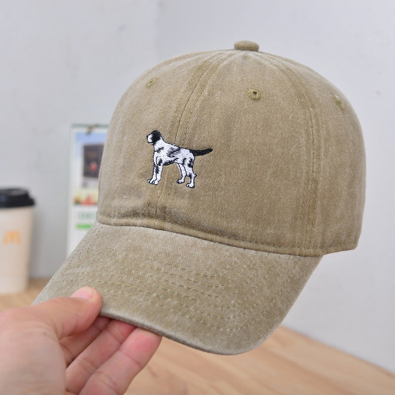 Wholesale Washed Solid Color Puppy Retro Distressed Baseball Cap