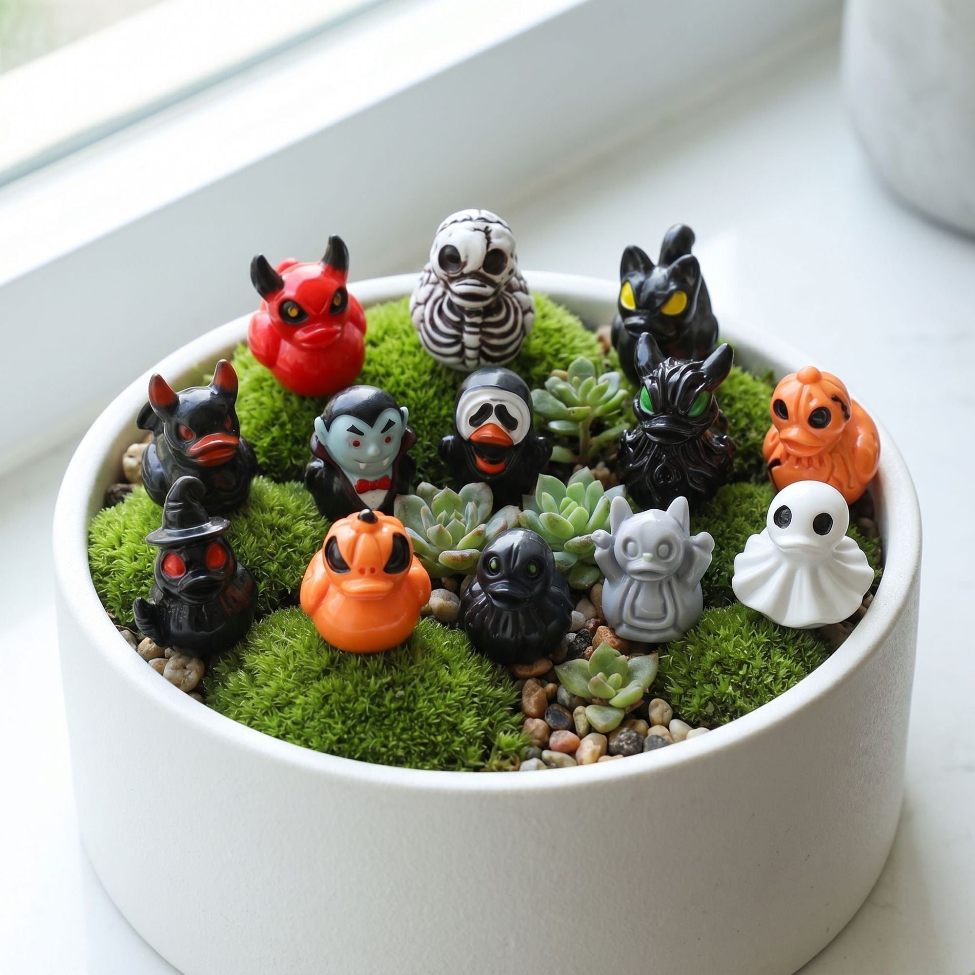 Wholesale  Devil Duck Pumpkin Skull Resin Desktop Figurine Decorative Ornament for Home Decor Gift