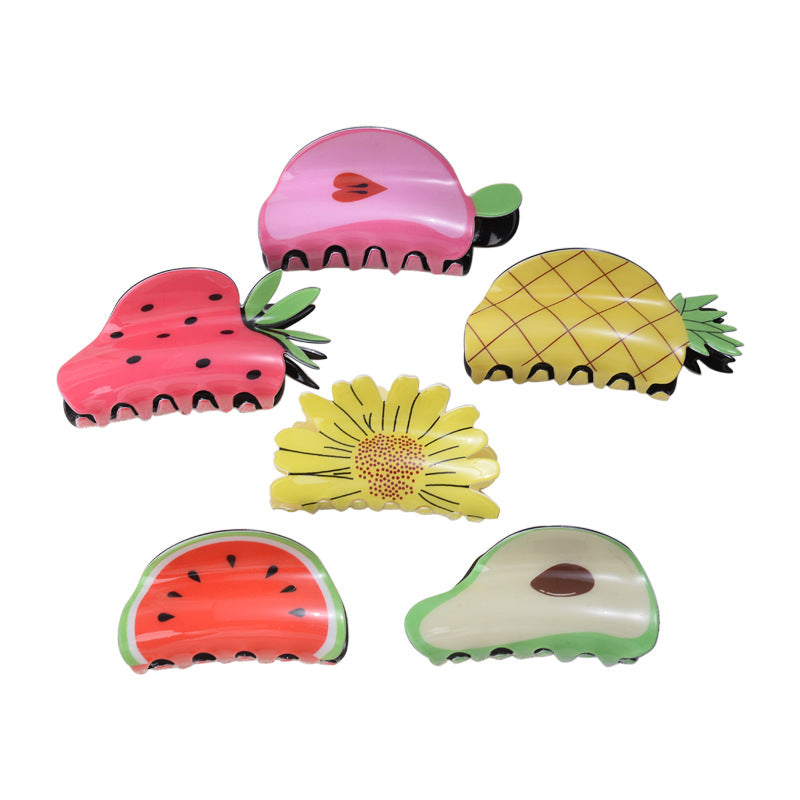 Wholesale 10pcs Fruit Acrylic Hair Clip