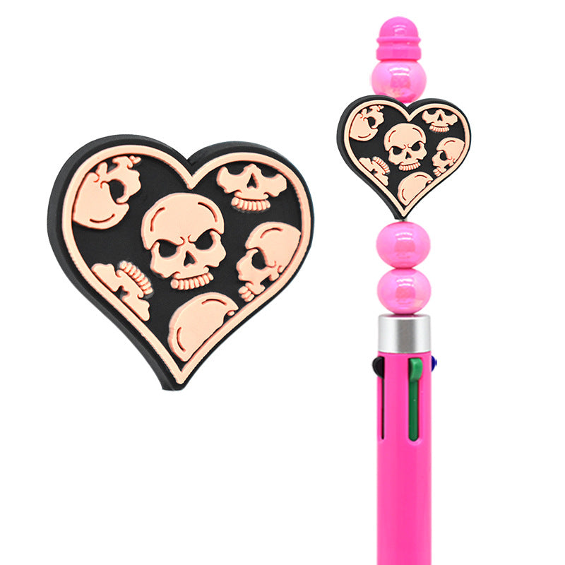 Wholesale 100pcs Creative DIY Halloween Skull Soft Beads