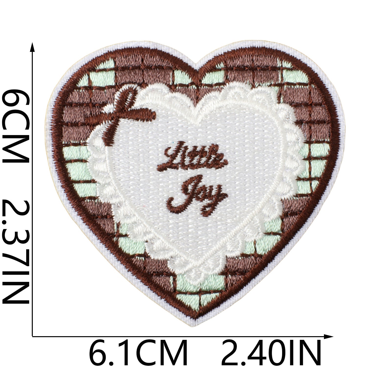 Wholesale Heart Shaped Embroidered Iron On Patches Cute DIY Clothing Repair Decorative Accent