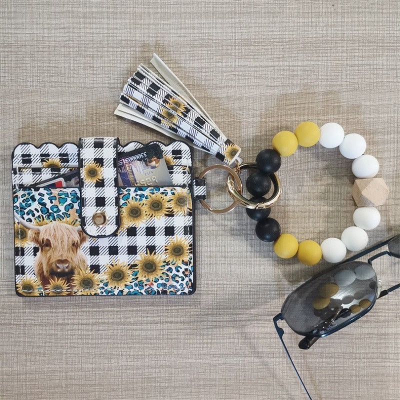 Wholesale Tassel pendant iridescent wrist key ring keychain