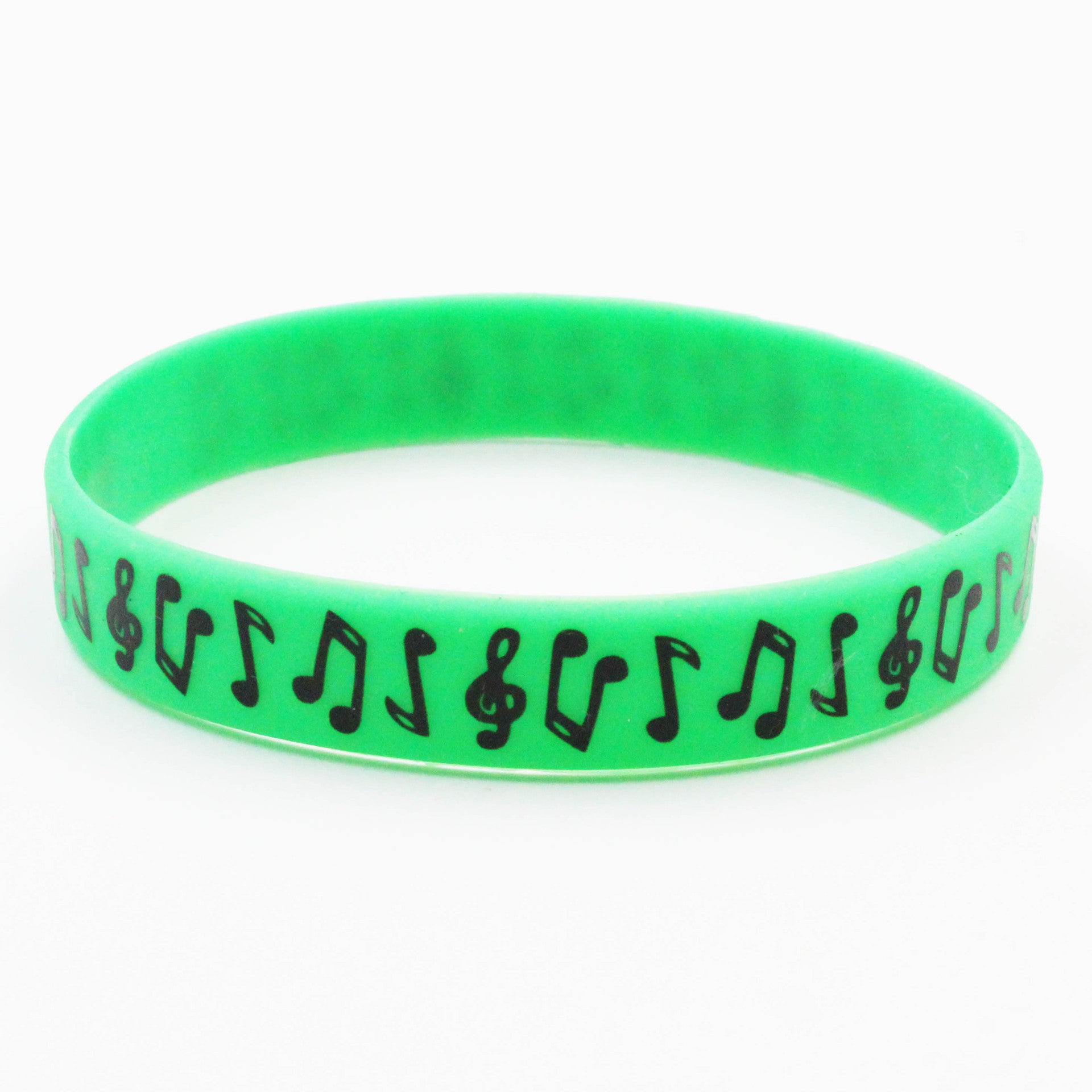 Música impresa al por mayor Notas de música Peripherales Ghana Silicone Bracelet