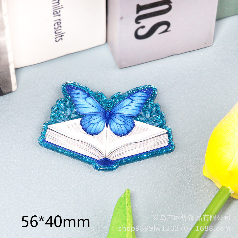 Wholesale 10pcs Cartoon pencil letters bag accessories acrylic DIY