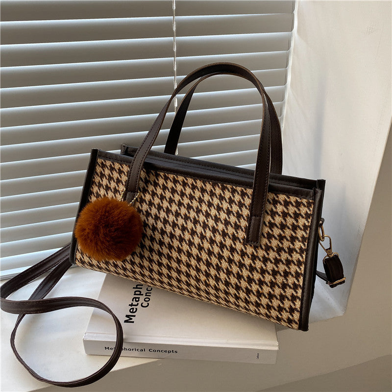 Wholesale Leopard Print Cow Print Plush Shoulder Bag