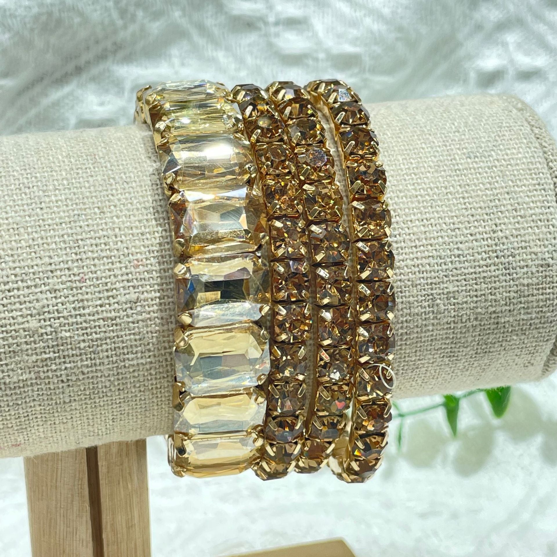 Wholesale rhinestone elastic rubber band bracelet