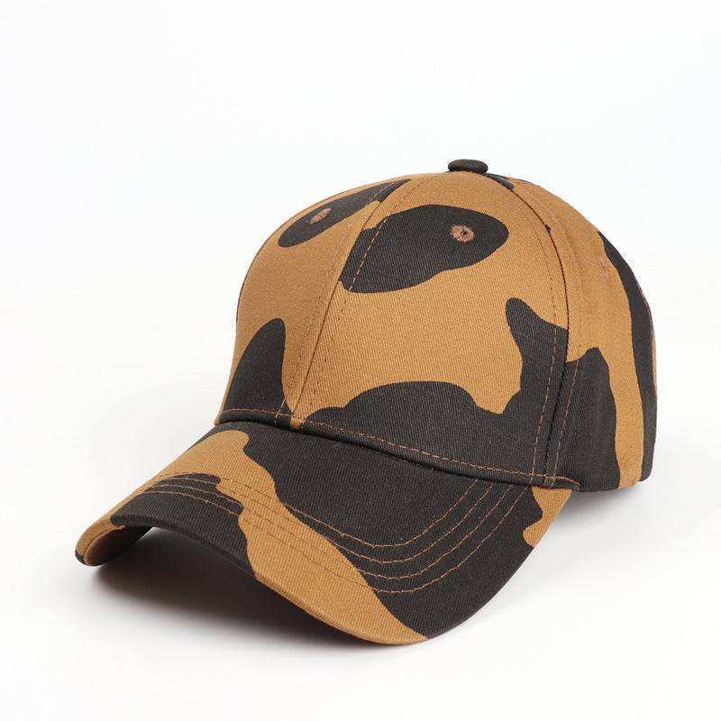 Wholesale Cartoon Cow Printed Curved Brim Baseball Cap Leopard Print Duckbill Cap