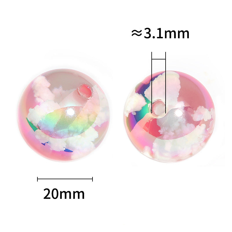 Wholesale 25pcs 20mm High Transparency Color Cloud Seagull Resin DIY Beads
