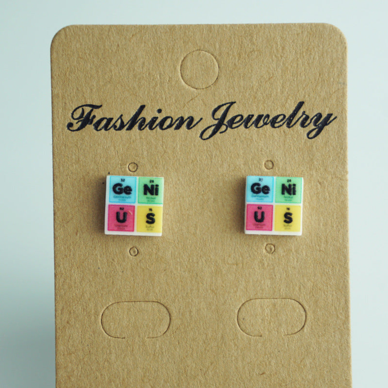 Wholesale 2 Pair/Pack Back To School Season Math Science Art Love Reading Earth Fun Earrings