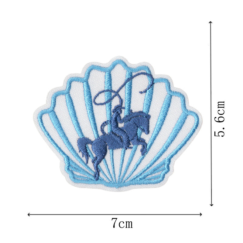 Wholesale Cartoon embroidery subsidy holiday beach vacation style clothing decoration stickers