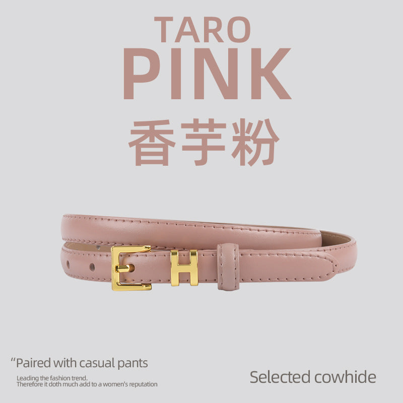 Wholesale Genuine Leather Thin Belt Cowhide Small Belt