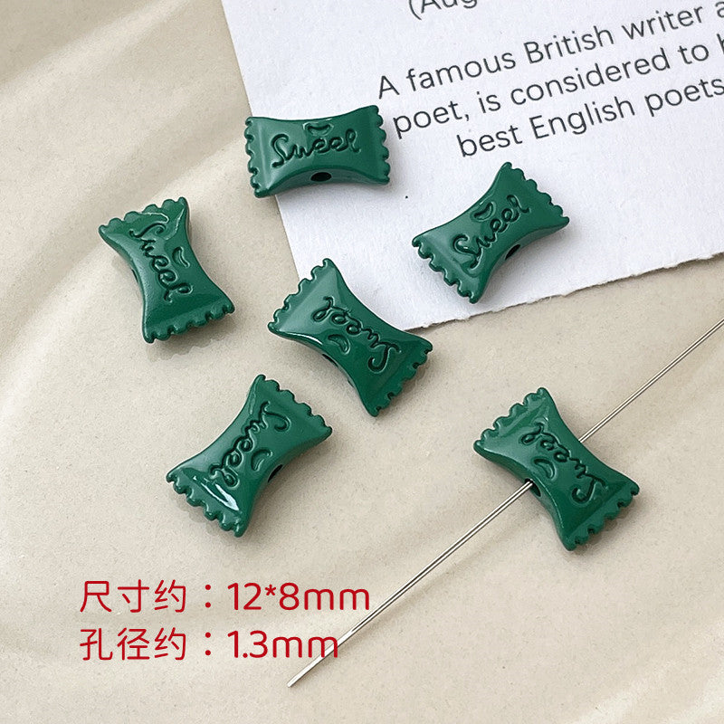 Wholesale 10pcs Dopamine Christmas Series Colorful Love Gift Box Beads