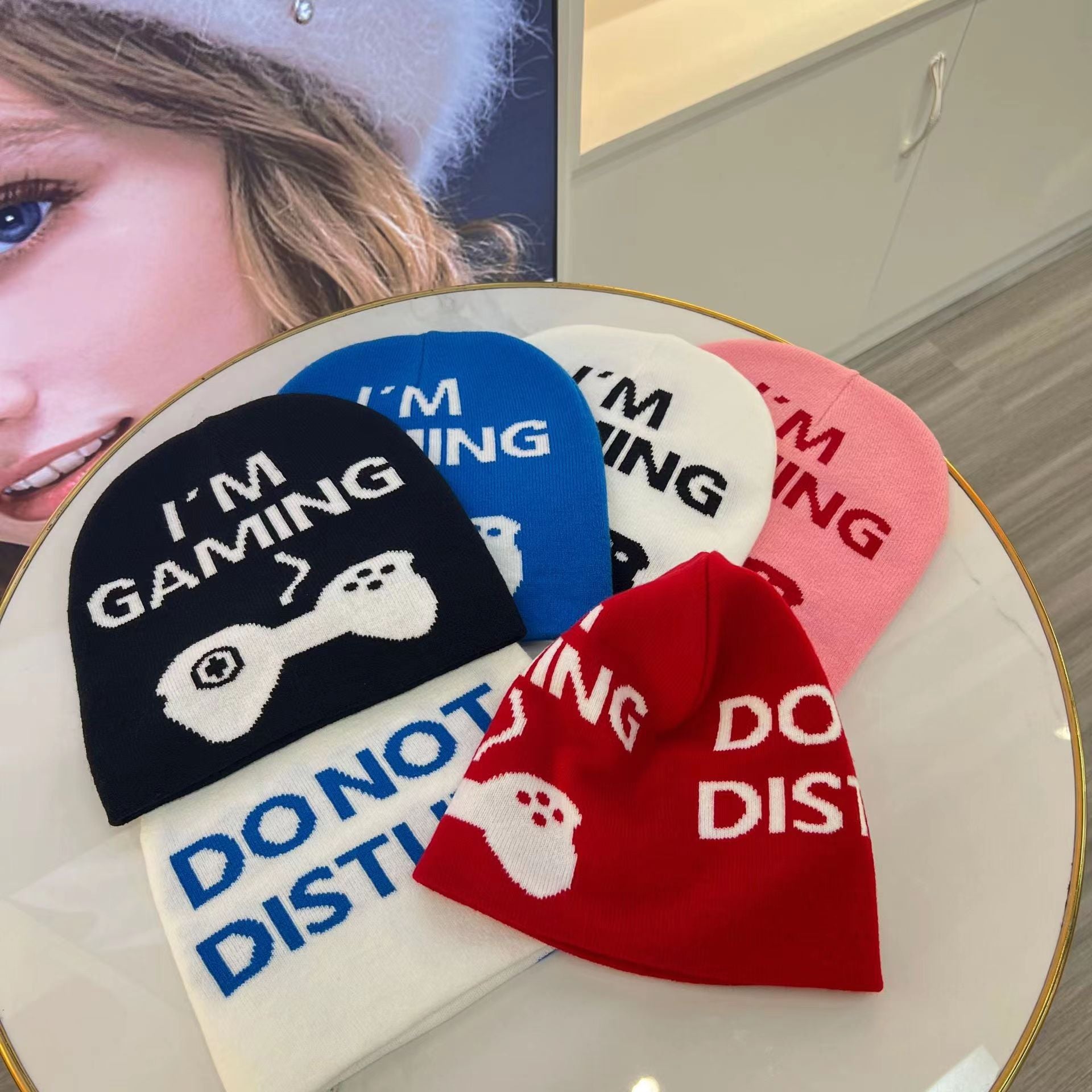 Wholesale New Autumn and Winter Letter Embroidery Vintage Acrylic Woolen Beanie