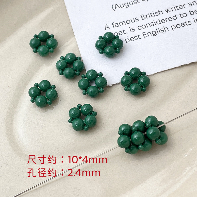 Wholesale 10pcs Dopamine Christmas Series Colorful Love Gift Box Beads