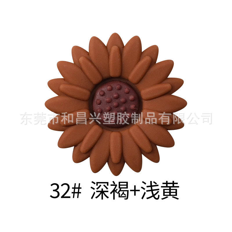 Wholesale  20pcs  Colorful Daisy Silicone Beads