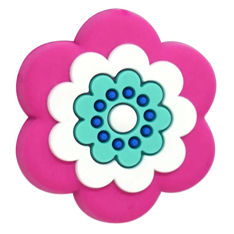 Wholesale Random 100pcs Colored Flower Shaped Focal Beads