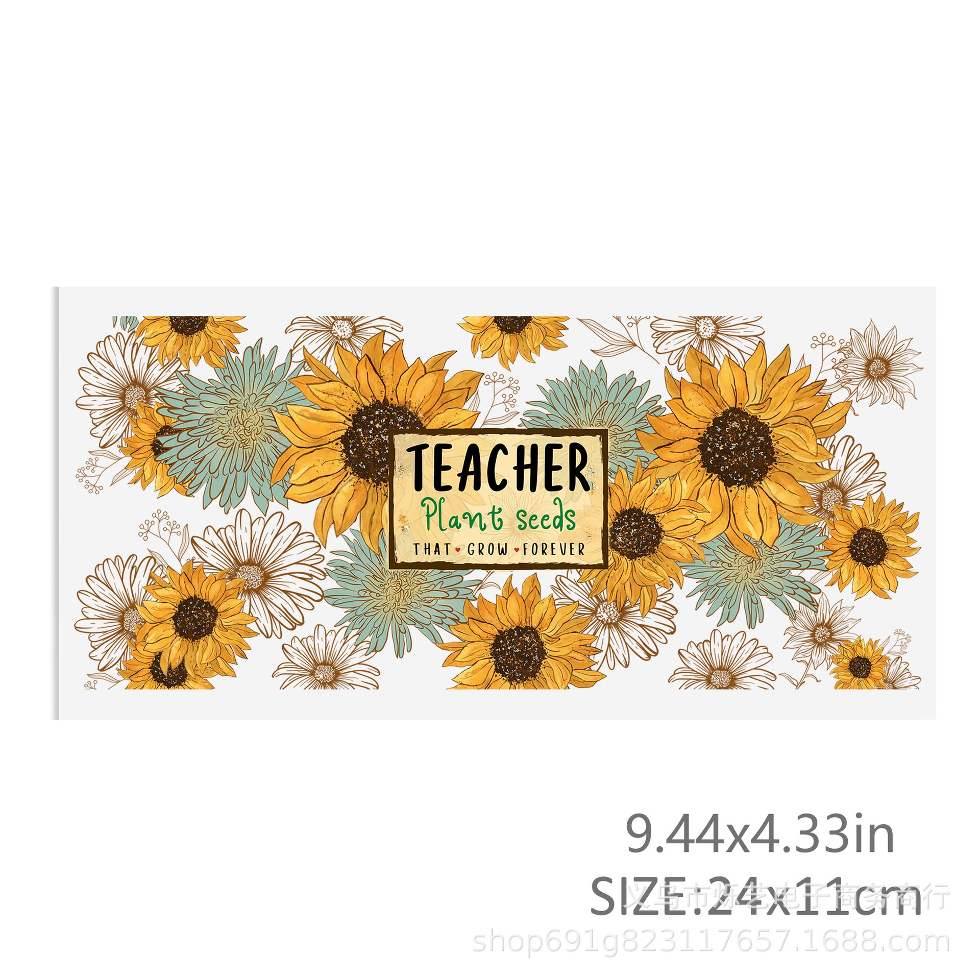 Wholesale Butterfly sunflower printing 16oz Cup UV DTF Wraps,