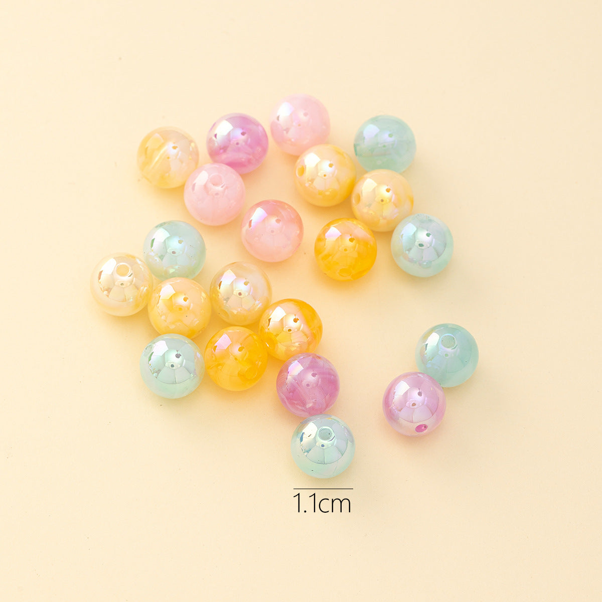 Wholesale 200pcs Cloud Fog Straight Hole ABS Symphony Beads