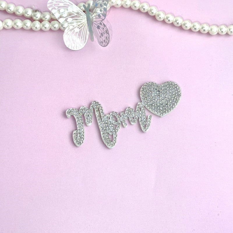 Wholesale 5PCS/PACK Mother's Day Sparkling Diamond Acrylic Cake Decoration