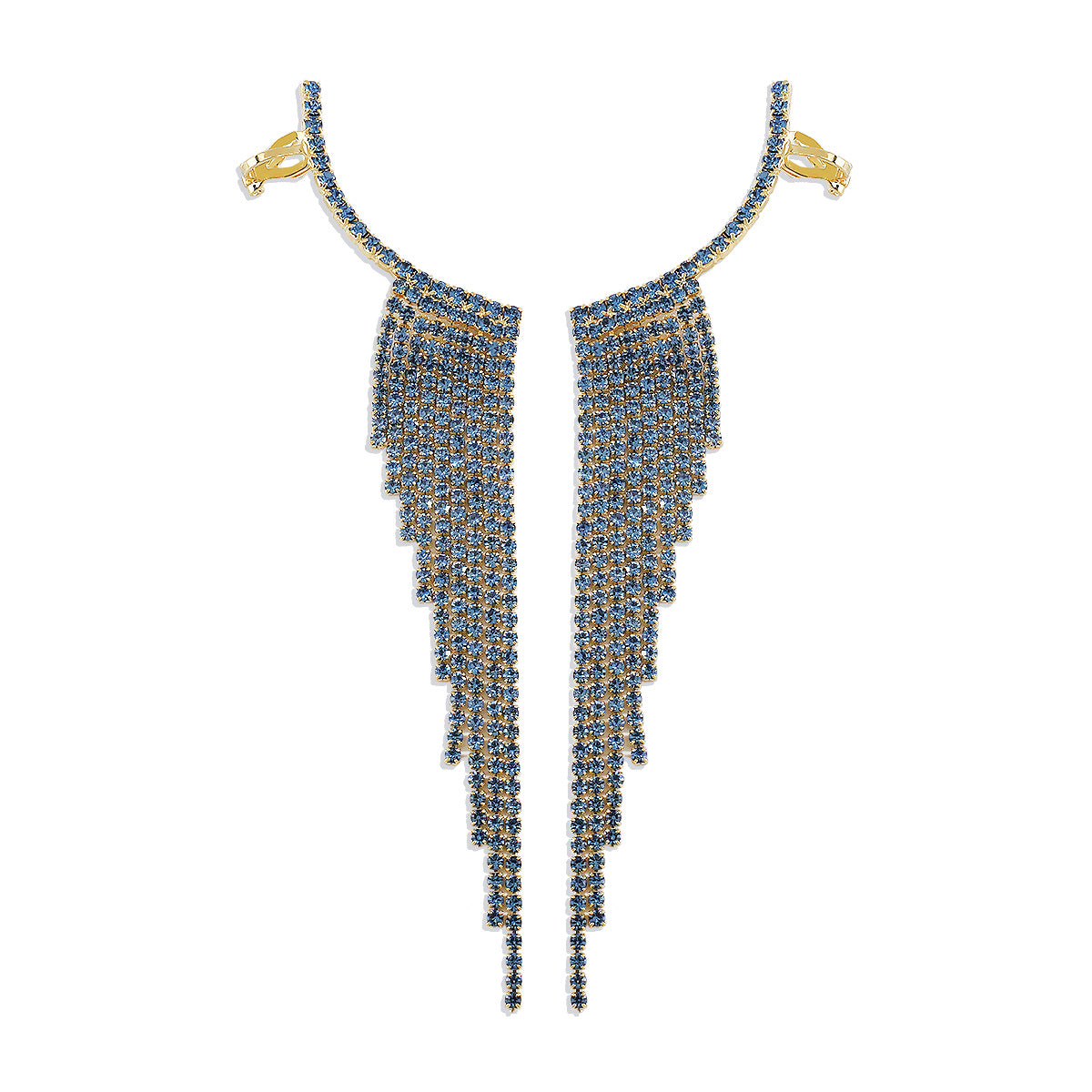 Wholesale Alloy Rhinestone Tassel Earrings