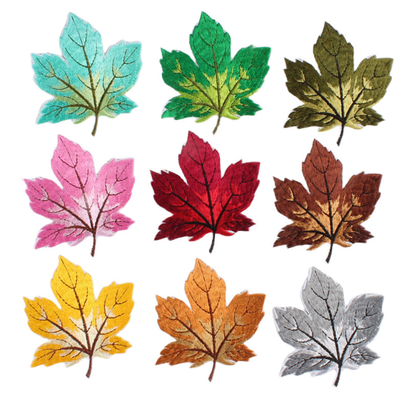 Wholesale Colorful leaves DIY Patches