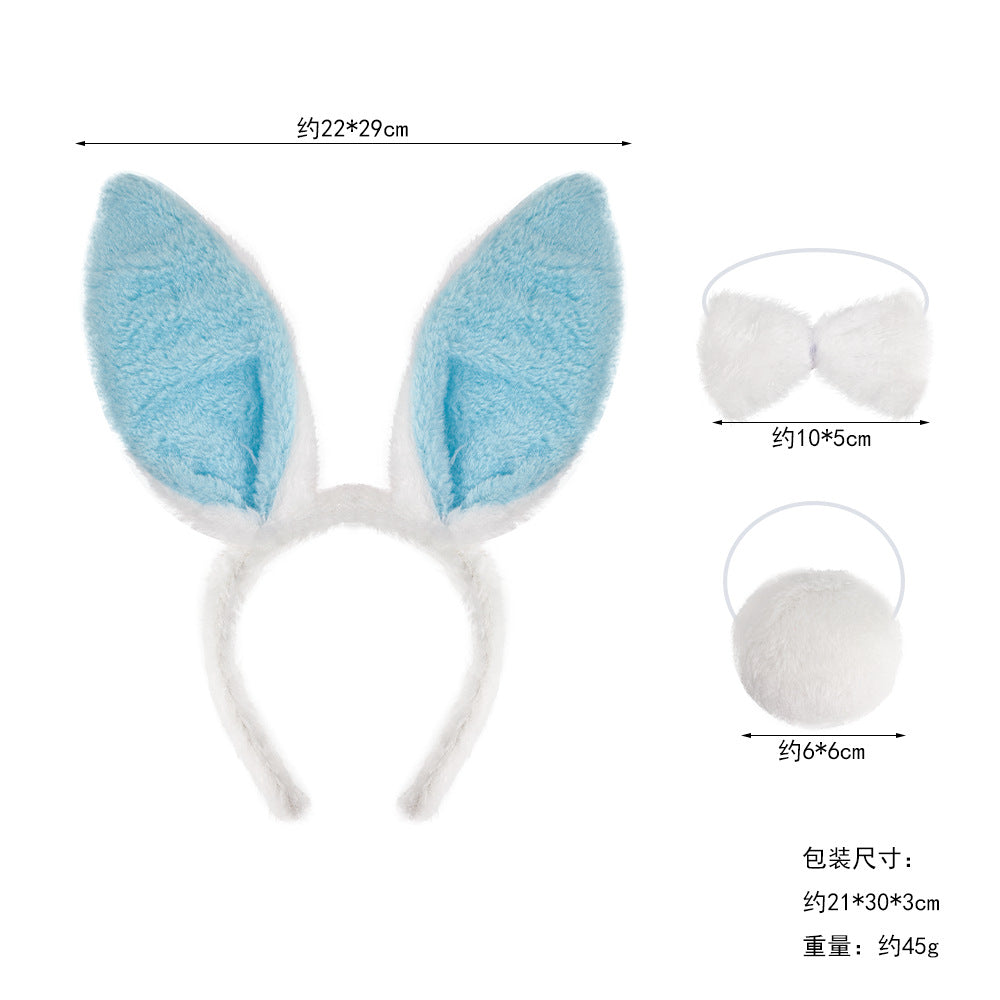 Wholesale Halloween Women Children's Performance Props Easter Cute Plush Rabbit Ear Headwear