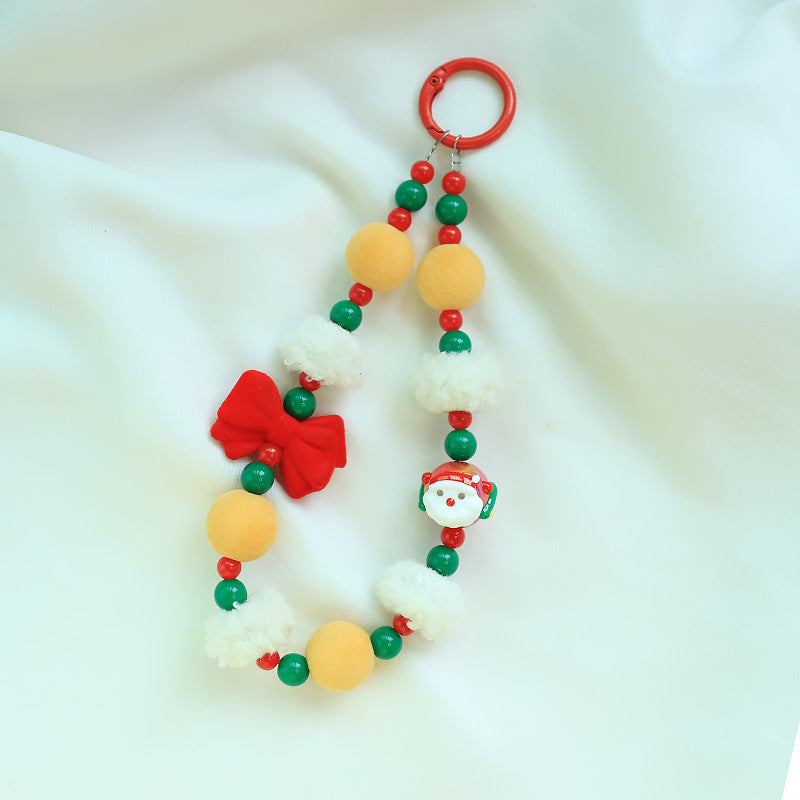 Wholesale 10pcs Christmas Beaded Keychain