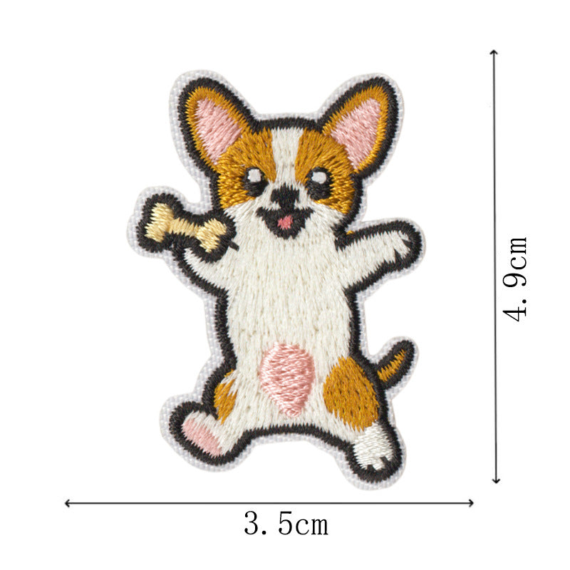 Wholesale Cute Dog Embroidery Patch Set 9Pcs Iron On DIY Backpack Jeans Decorative Applique For Gift And Resale