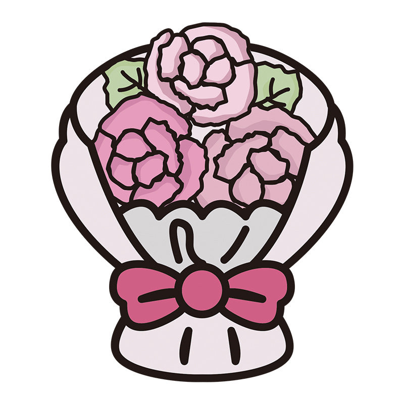 Wholesale of 10pcs/pack Paper 6 Styles of Sunflower Tulip Bouquet Mother's Day Greeting Card Hang Tags