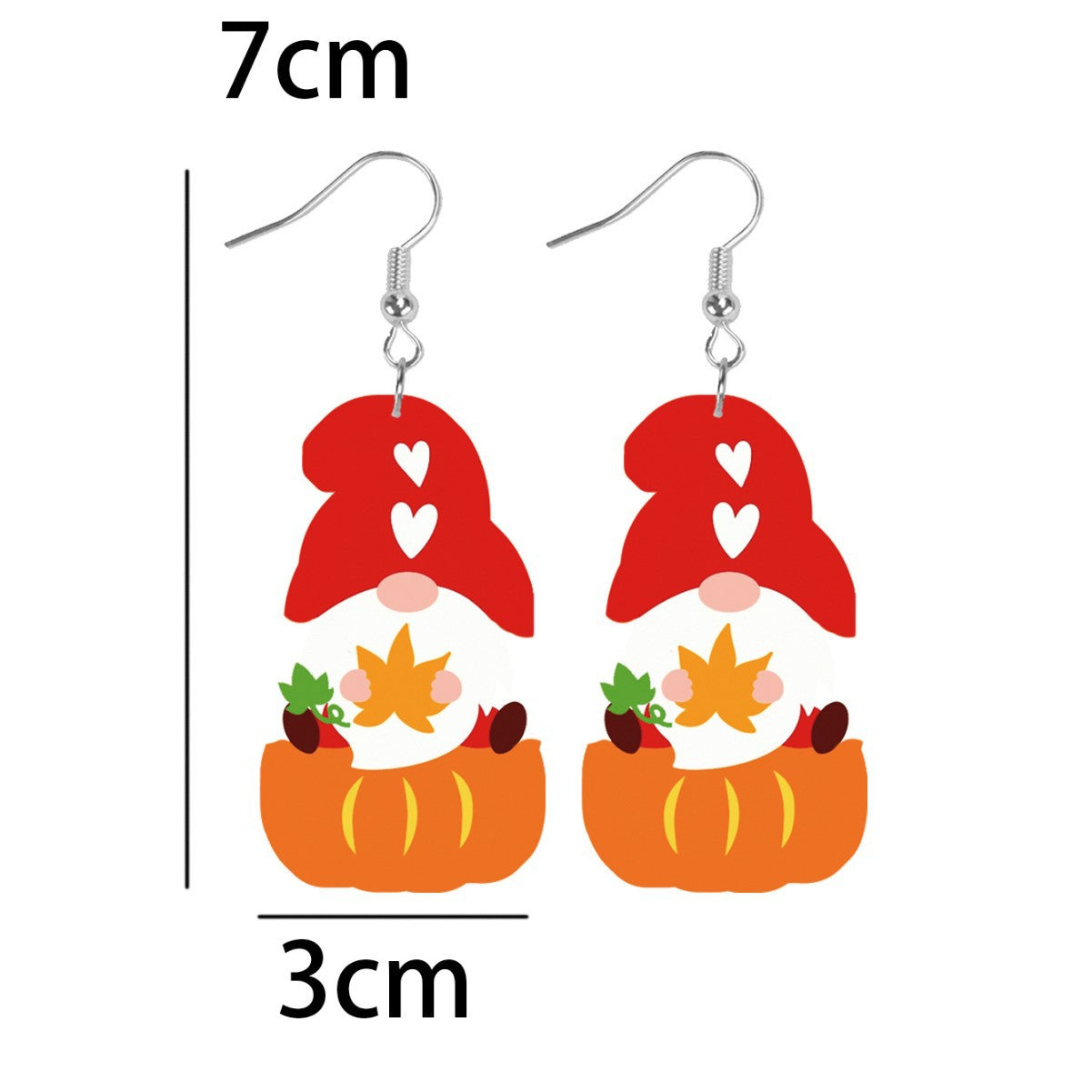 Wholesale Leather Earrings Autumn Thanksgiving Dwarf Pumpkin Leather Earrings