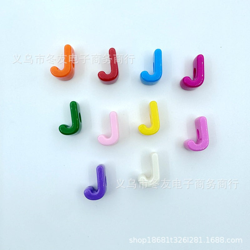 Wholesale  20pcs/pack   Acrylic large-hole letter Letter Beads