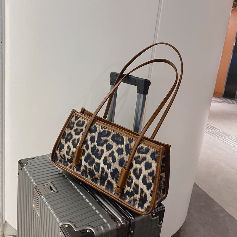 Wholesale PU Leopard Cow Pattern Shoulder Bag