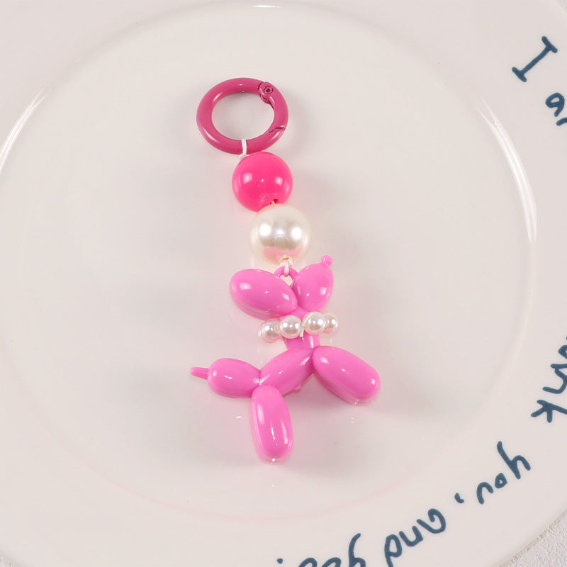 Wholesale Pearl 3D Doll Puppy Acrylic Keychain