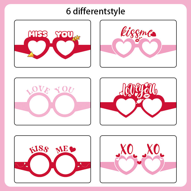 Wholesale Valentine's Day Paper Glasses Set