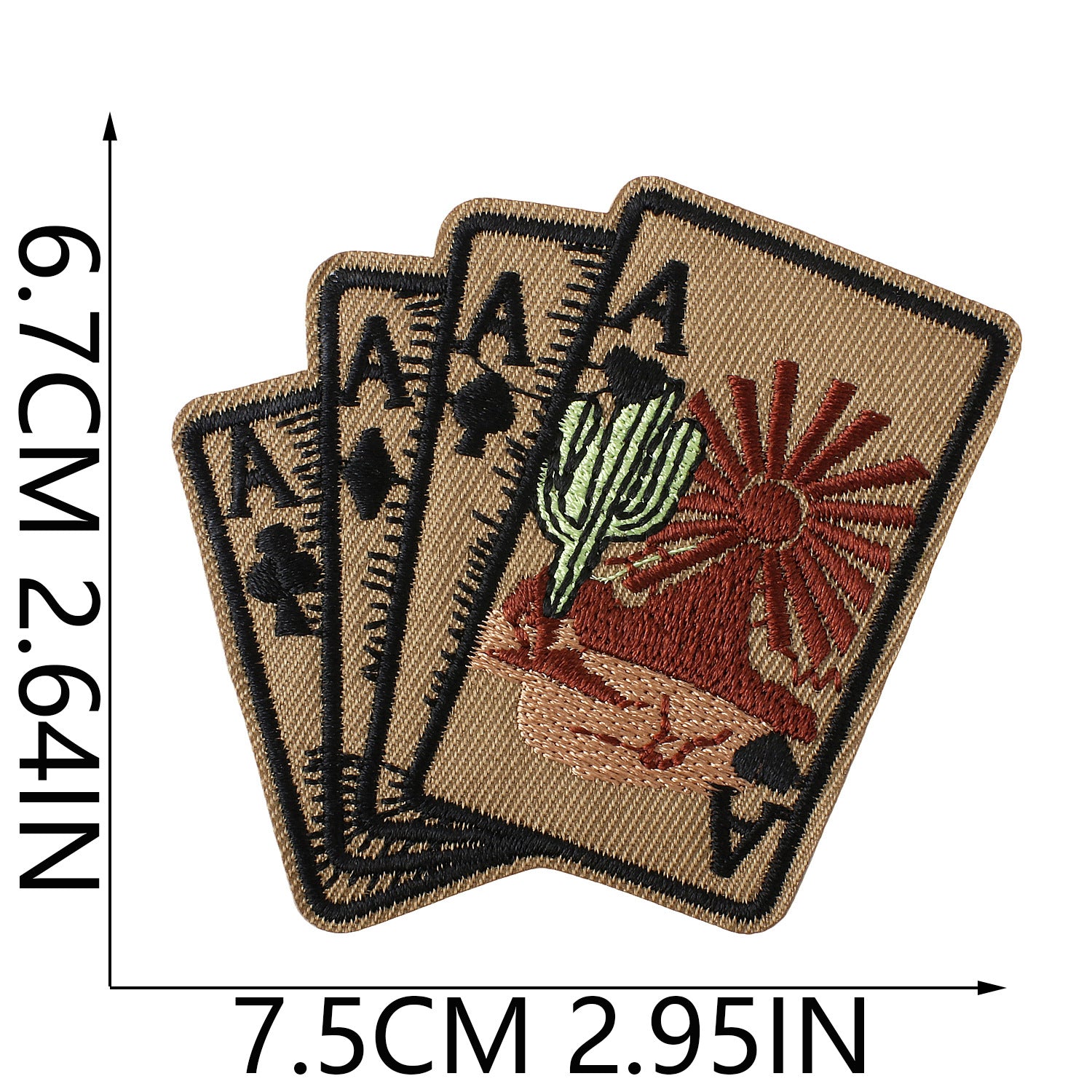 Wholesale Western Cowboy Cactus Embroidered Iron On Patches DIY et And Bag Crafts Boutique Resale