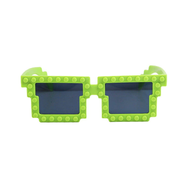 Wholesale ABS Cute and Funny Building Block Mosaic Sunglasses