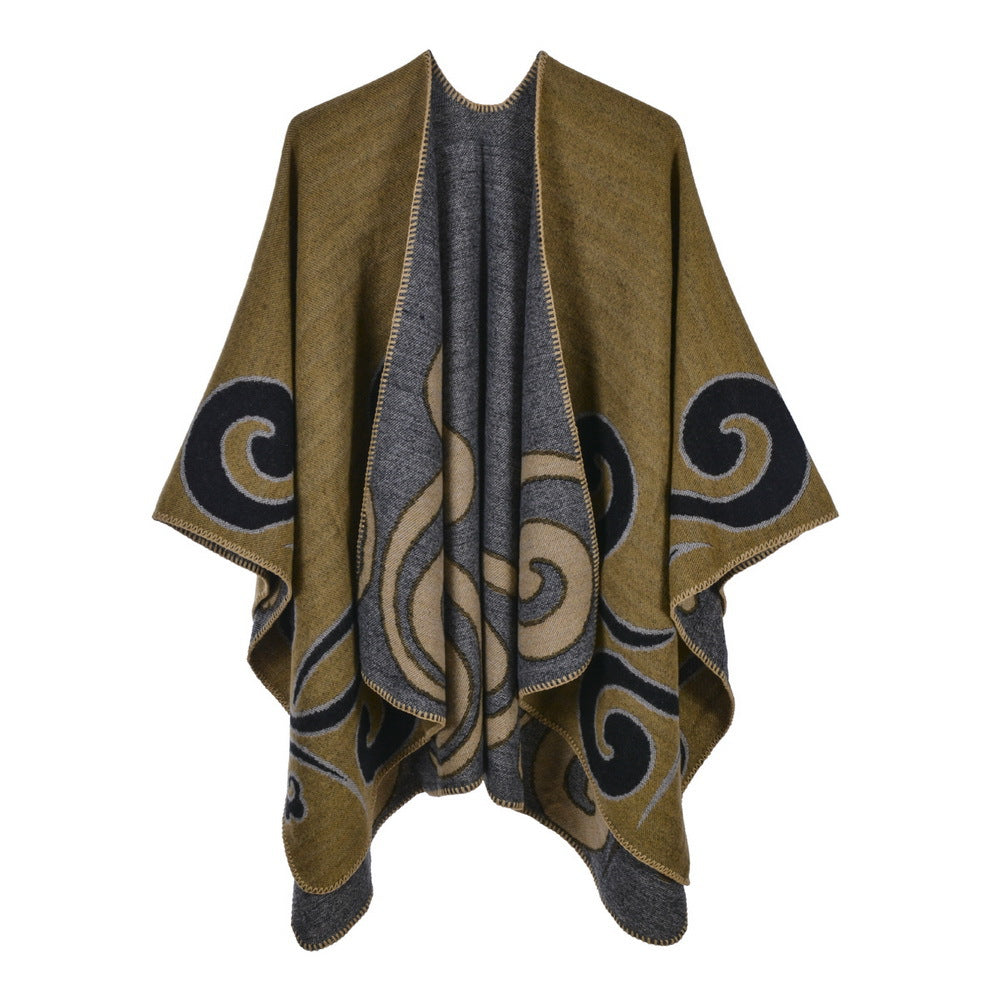 Wholesale Imitation Cashmere Cape Scarves