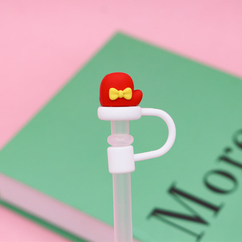 Wholesale Christmas 8MM Silicone Straw Caps