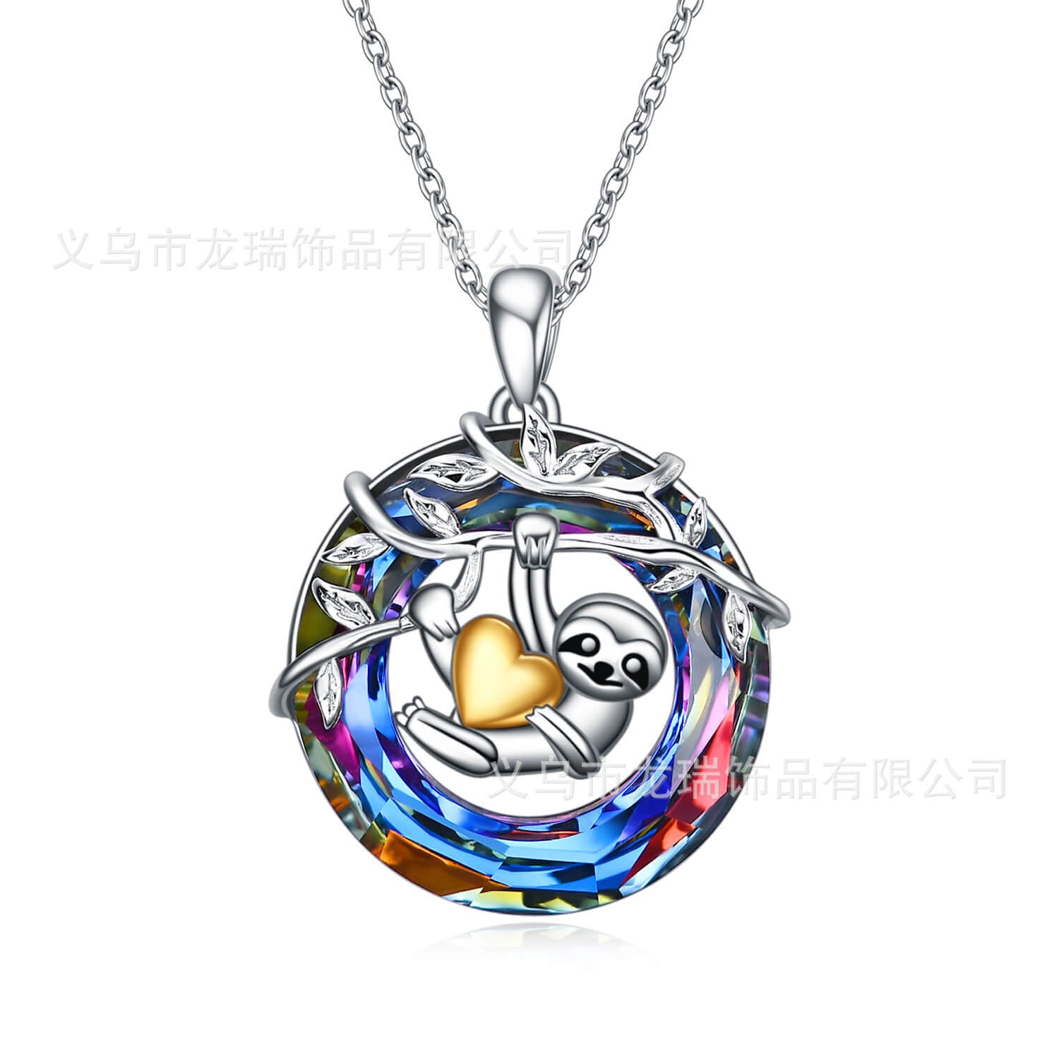 Wholesale Colorful Crystal Tree of Life Animal Necklace