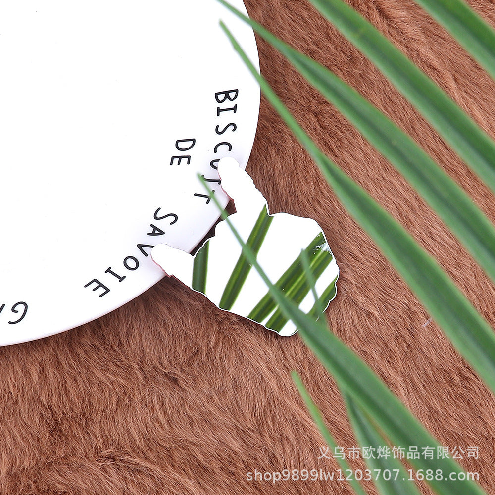 Wholesale 10pcs/pack  Pink double-mirror skull organ Acrylic Flatback