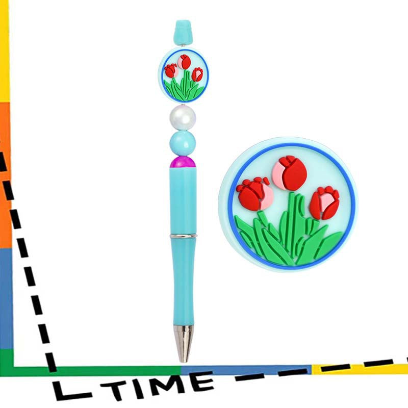 Wholesale Random 100pcs Valentine' s Day Heart Flower Series Focal Beads