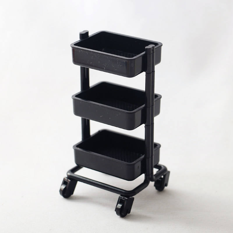 Wholesale Miniature mobile handcart storage rack Doll Accessories