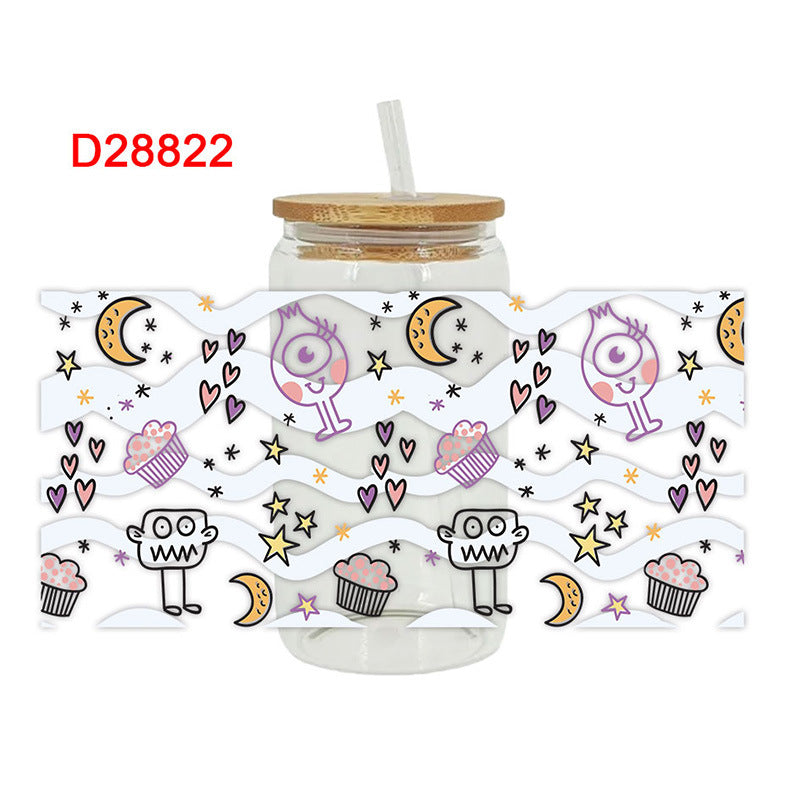 Wholesale Cute Cartoon   16oz Cup UV DTF Wraps