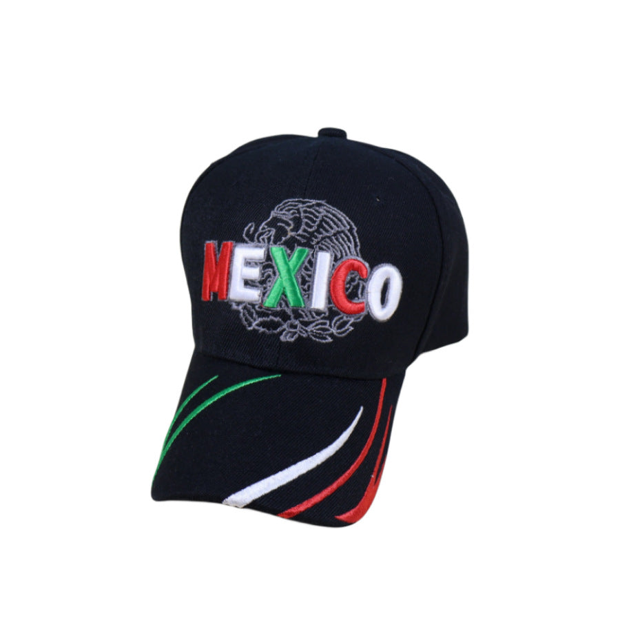 Wholesale Mexico Icon Letter Embroidery Velcro Baseball Cap