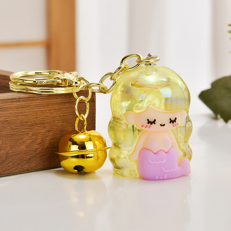 Wholesale Acrylic mermaid claw machine car keychain