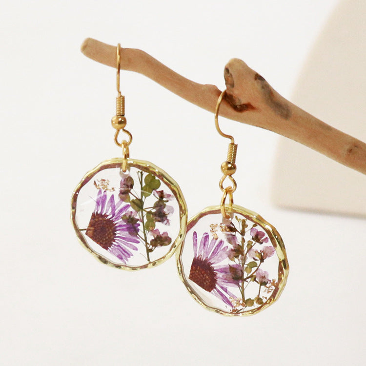 Wholesale 6pcs Monthly Handmade Epoxy Flower Series Earrings