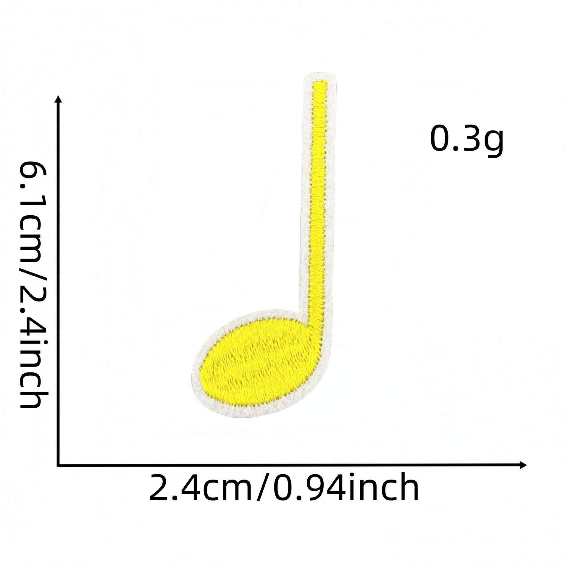 Wholesale Fashion Musical Note Iron On Cloth Patches For DIY Clothing Decoration Boutique Accessory