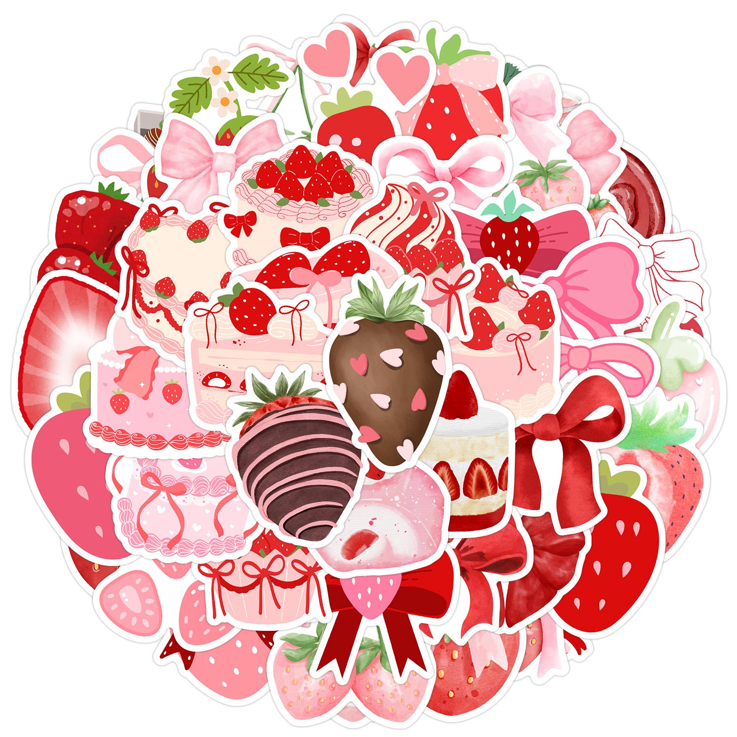 Wholesale DIY Wraps For Craft Cartoon strawberry doodle sticker